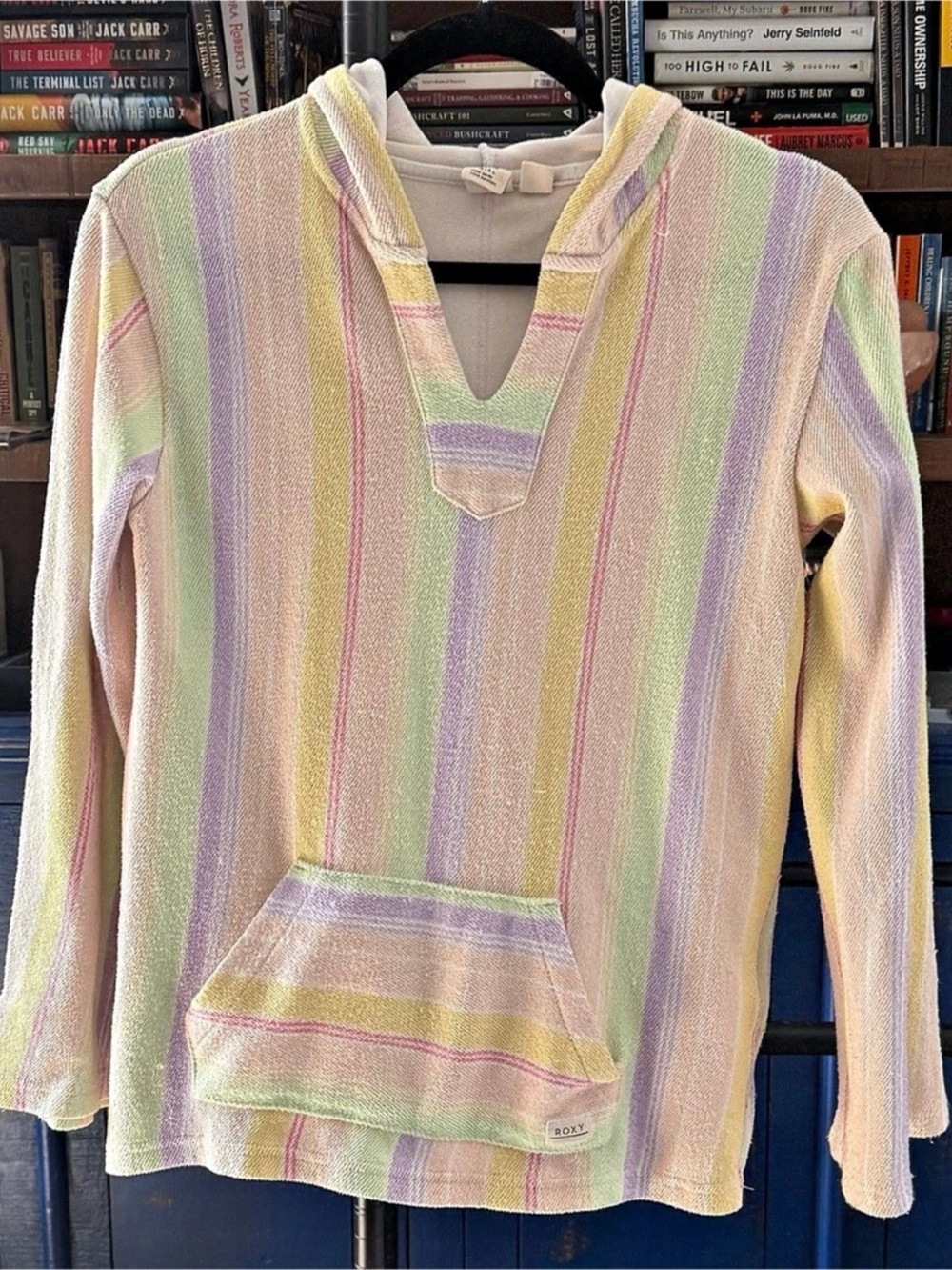 Roxy Wild and Free Hoodie Striped Pullover Multicolor
